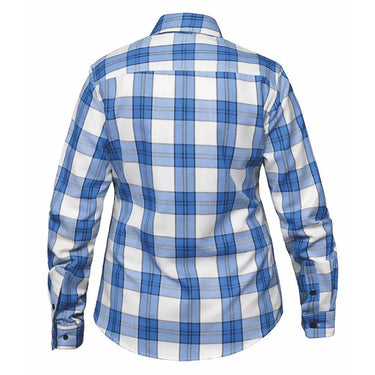 Derringer - Ladies Blue and White Flannel Shirt