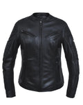Black Widow - Womens Premium Leather Motorcycle Jacket