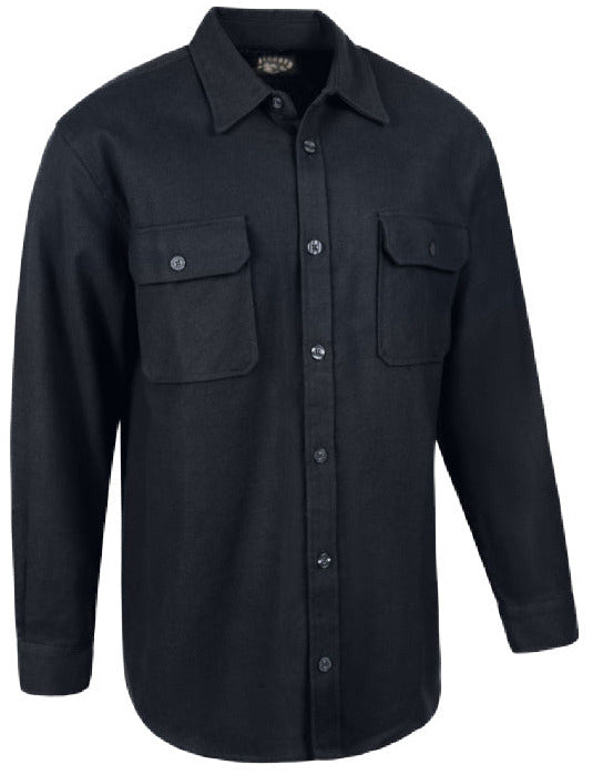 Legendary ‘OG’ Extra Heavyweight Solid Flannel Riding Shirt - Black