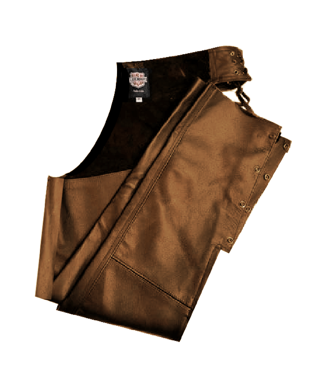 Legendary 'Bad Ass' Leather Motorcycle Chaps - Brown