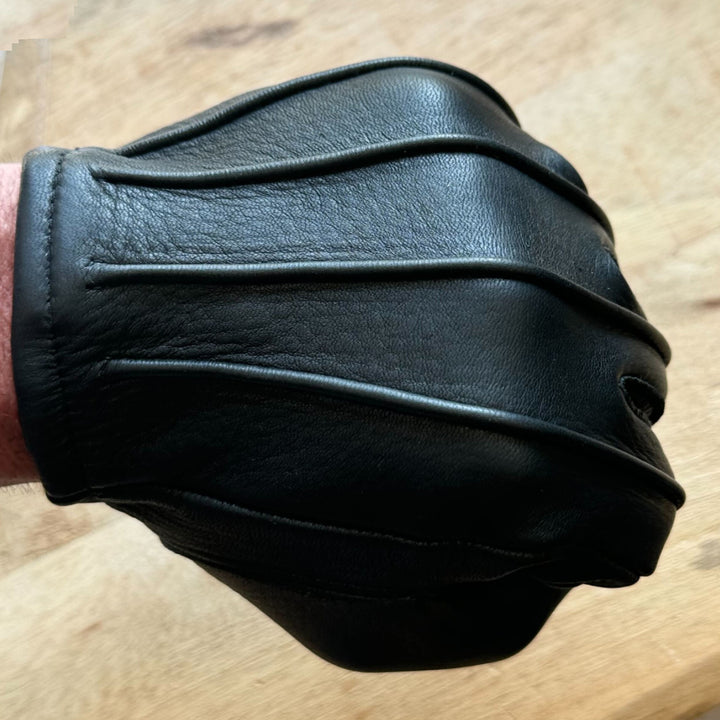 Legendary 'Haymakers' Super Welted Short Wrist American Deerskin Motorcycle Gloves