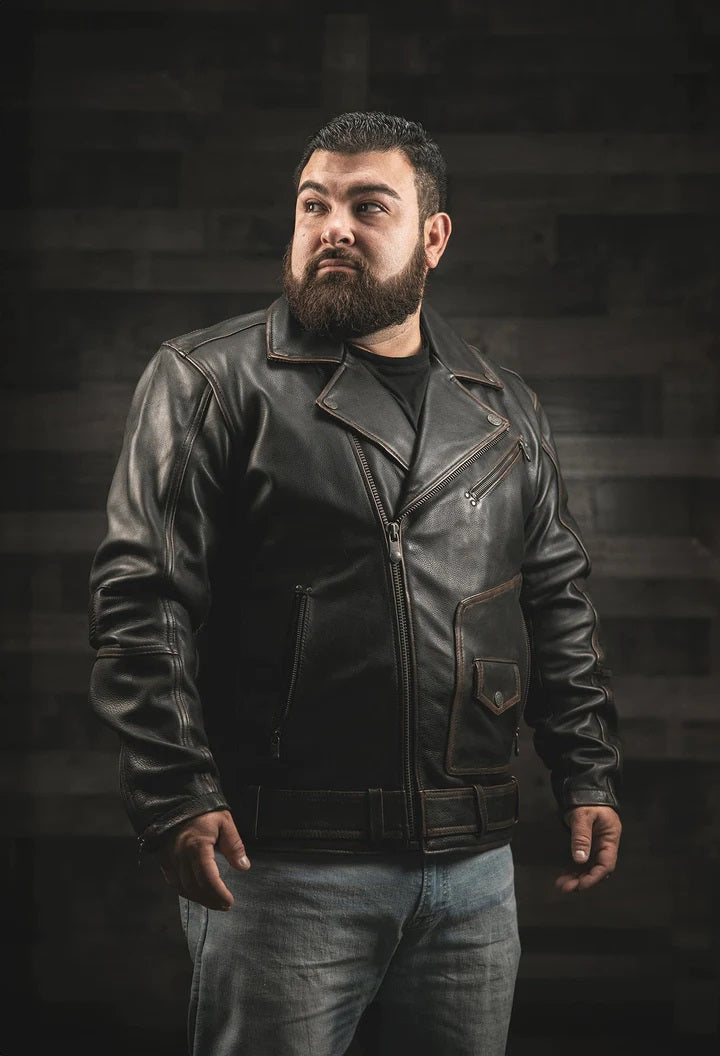Wrath Men's Motorcycle Leather Jacket