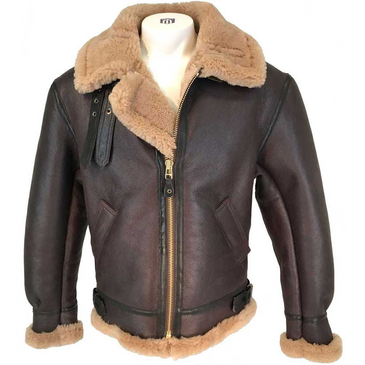 Cockpit USA Mens Spitfire B-3 Sheepskin Bomber Jacket