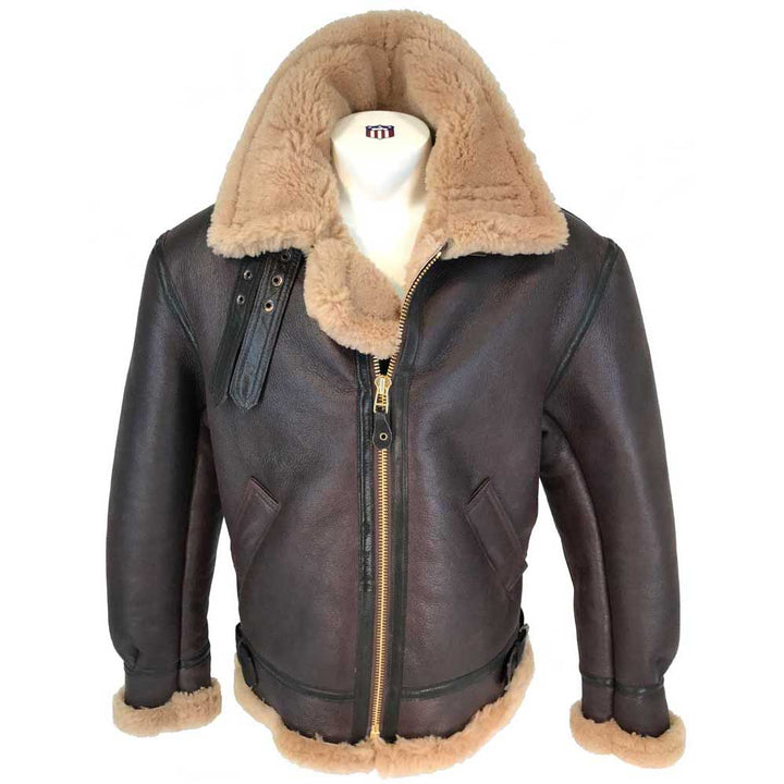 Cockpit USA Mens Spitfire B-3 Sheepskin Bomber Jacket