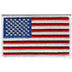 Embroidered American flag uniform patch with white border, perfect for jackets, vests, or hats