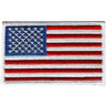 Embroidered American flag uniform patch with white border, perfect for jackets, vests, or hats