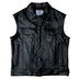 Front view of BECK® Northeaster Flying Togs 501 Trucker Horsehide Vest in Black, Made in USA.