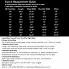 Sizing and measurement chart for BECK® 566 vest with instructions for best fit