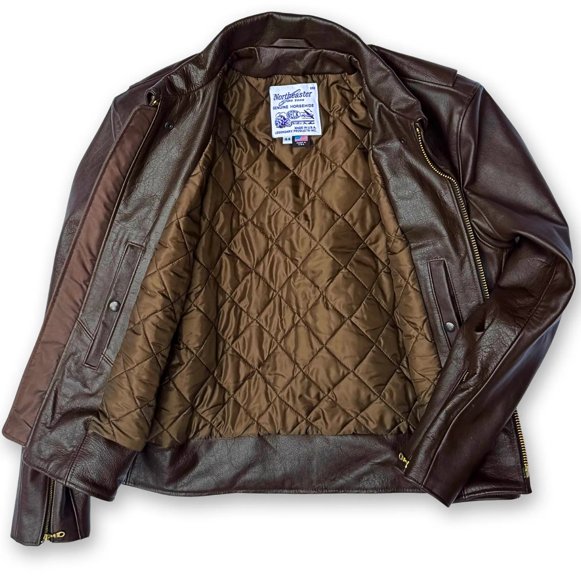 BECK® Northeaster Flying Togs 777 Horsehide Jacket Brown – Made in BECK® Northeaster Flying Togs 777 Horsehide Jacket Brown – Made in