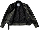 Interior shot of the BECK® 999 leather jacket showcasing quilted lining, inside pocket, and premium stitching details.
