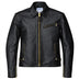 Primary view of BECK black horsehide motorcycle jacket, with brand detailing visible