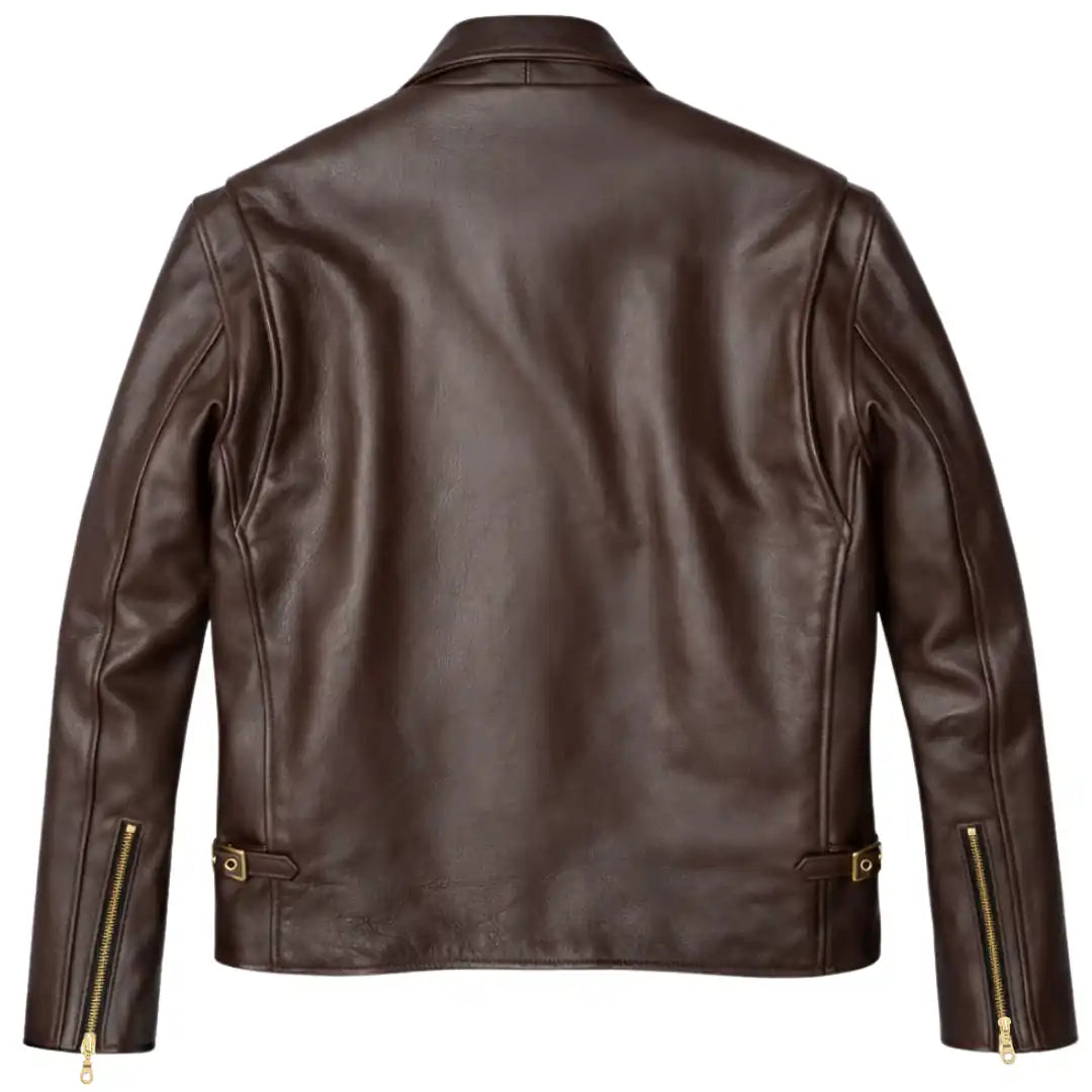 Antique brass main zip — YKK, covered placket