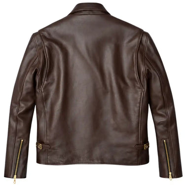 Back View BECK Northeaster Flying Togs model 777 Chestnut Brown Motorcycle Jacket 