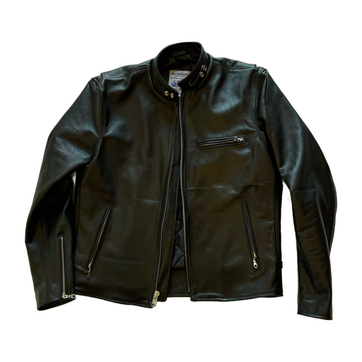 BECK™ 732 Northeaster Flying Togs Genuine Horsehide Motorcycle Jacket (Black)