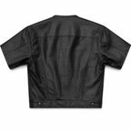 BECK® 202 Horsehide Leather Short Sleeve Riding Shirt back view showing the horsehide panel made in USA