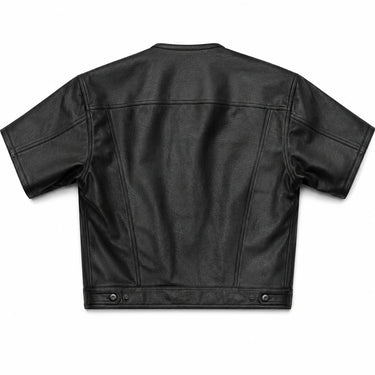 BECK® 202 Horsehide Leather Short Sleeve Riding Shirt back view showing the horsehide panel made in USA