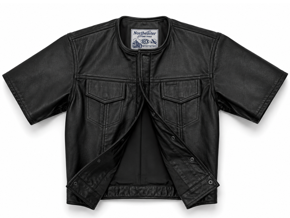 BECK® 202 Horsehide Leather Short Sleeve Riding Shirt | Made in USA