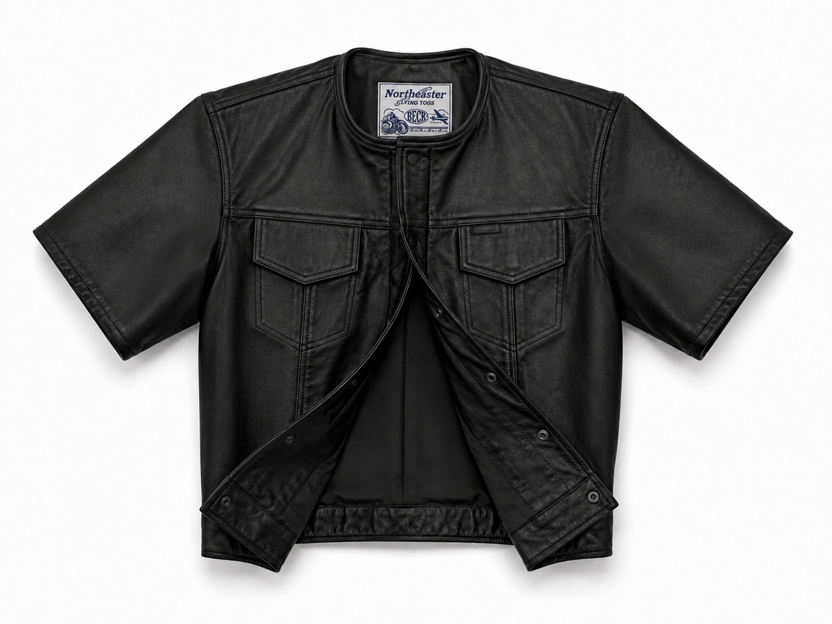 BECK® 202 Horsehide Leather Short Sleeve Riding Shirt | Made in USA — size chart