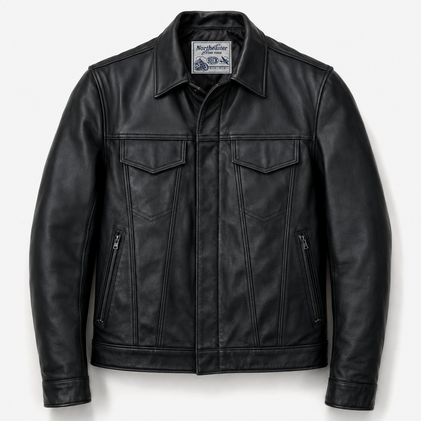 BECK® 501 Trucker Style Genuine Horsehide Motorcycle Jacket
