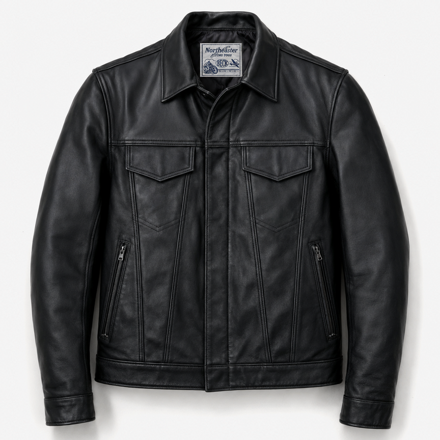 BECK® 501 Trucker Style Genuine Horsehide Motorcycle Jacket