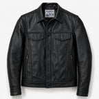 BECK® 501 Trucker Style Genuine Horsehide Motorcycle Jacket front view showing the horsehide design made in USA