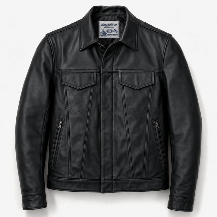 BECK® 501 Trucker Style Genuine Horsehide Motorcycle Jacket