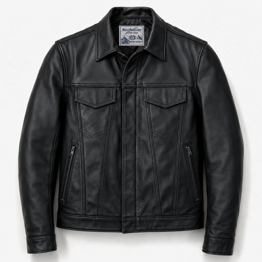 BECK® 501 Trucker Style Genuine Horsehide Motorcycle Jacket