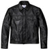Front view of BECK trucker style horsehide motorcycle jacket, shown on plain studio background