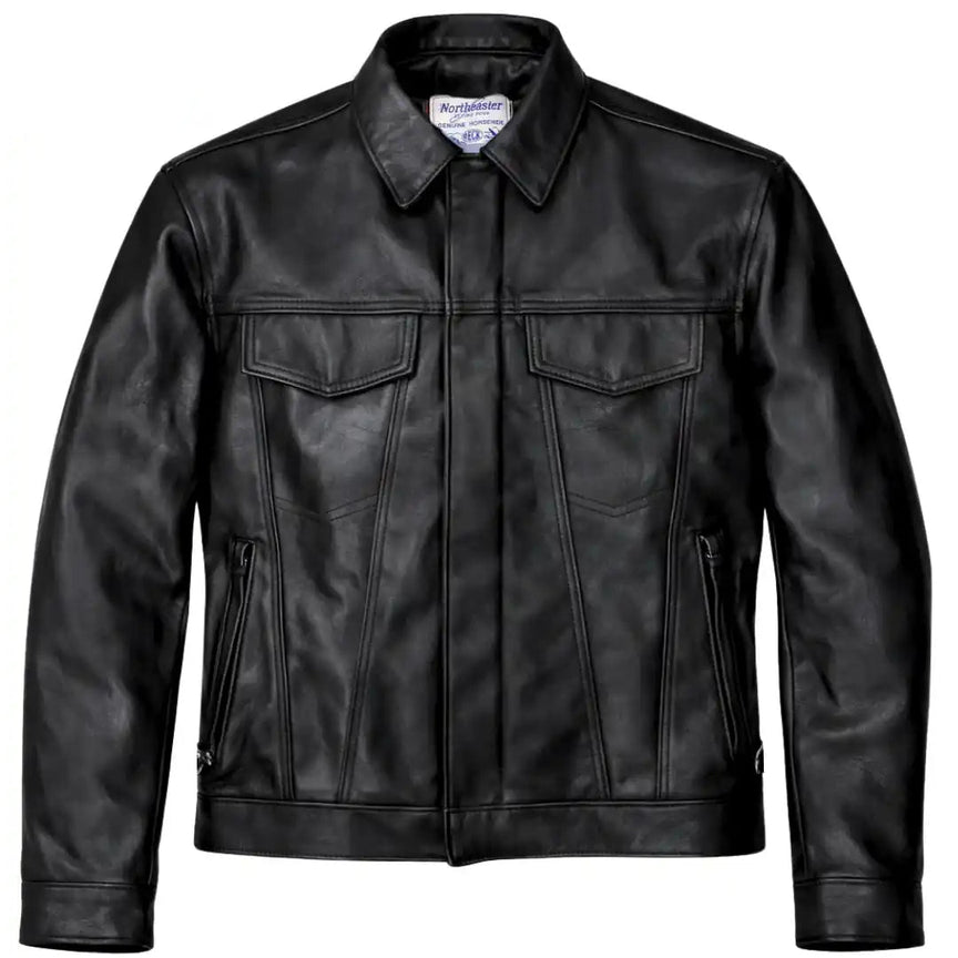 BECK® 501 Trucker Style Genuine Horsehide Motorcycle Jacket