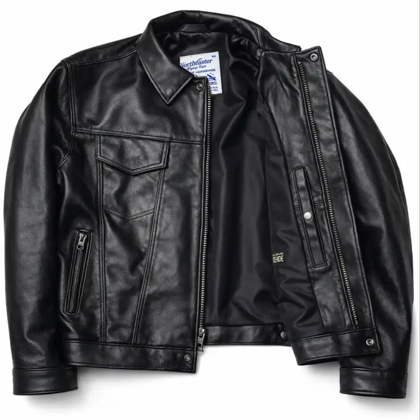 BECK® 501 Trucker Style Genuine Horsehide Motorcycle Jacket