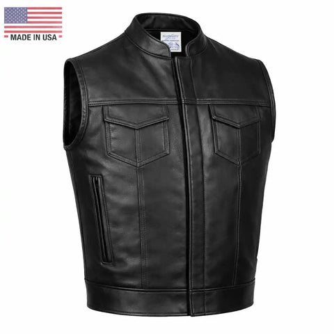 BECK® Northeaster Flying Togs 566 Black Horsehide Motorcycle Vest
