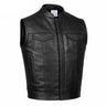 BECK® Men's 566 Black Leather Horsehide Motorcycle Vest