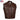 Front view showing Men's BECK brown horsehide leather motorcycle vest, shown on plain studio background