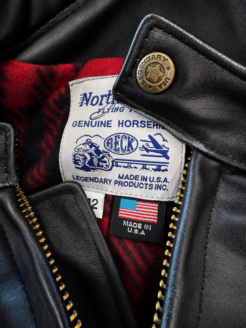 BECK® 666 Distressed Horsehide Leather Motorcycle Jacket