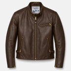 BECK® 732 Northeaster Flying Togs Brown Horsehide Motorcycle Jacket front view showing the brown horsehide design