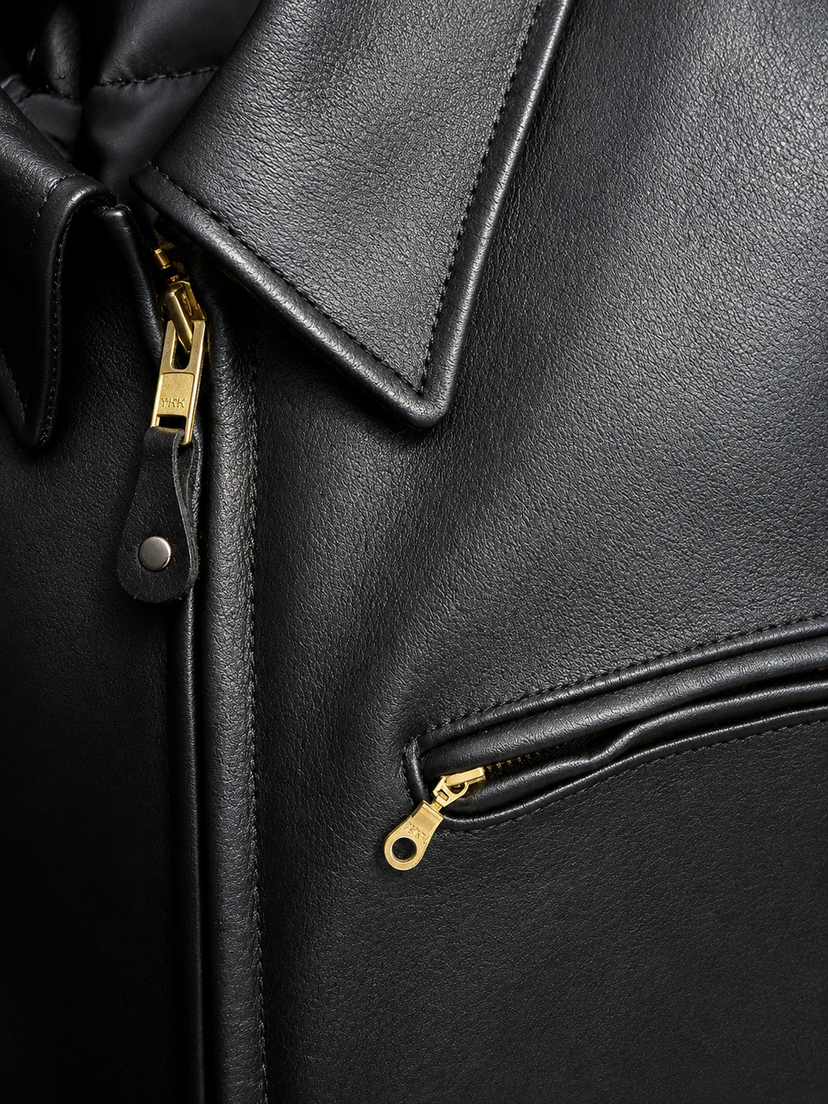 BECK® 777 Northeaster Flying Togs Black Genuine Horsehide Motorcycle Jacket