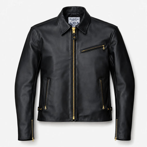 BECK® 777 Northeaster Flying Togs Black Genuine Horsehide Motorcycle Jacket