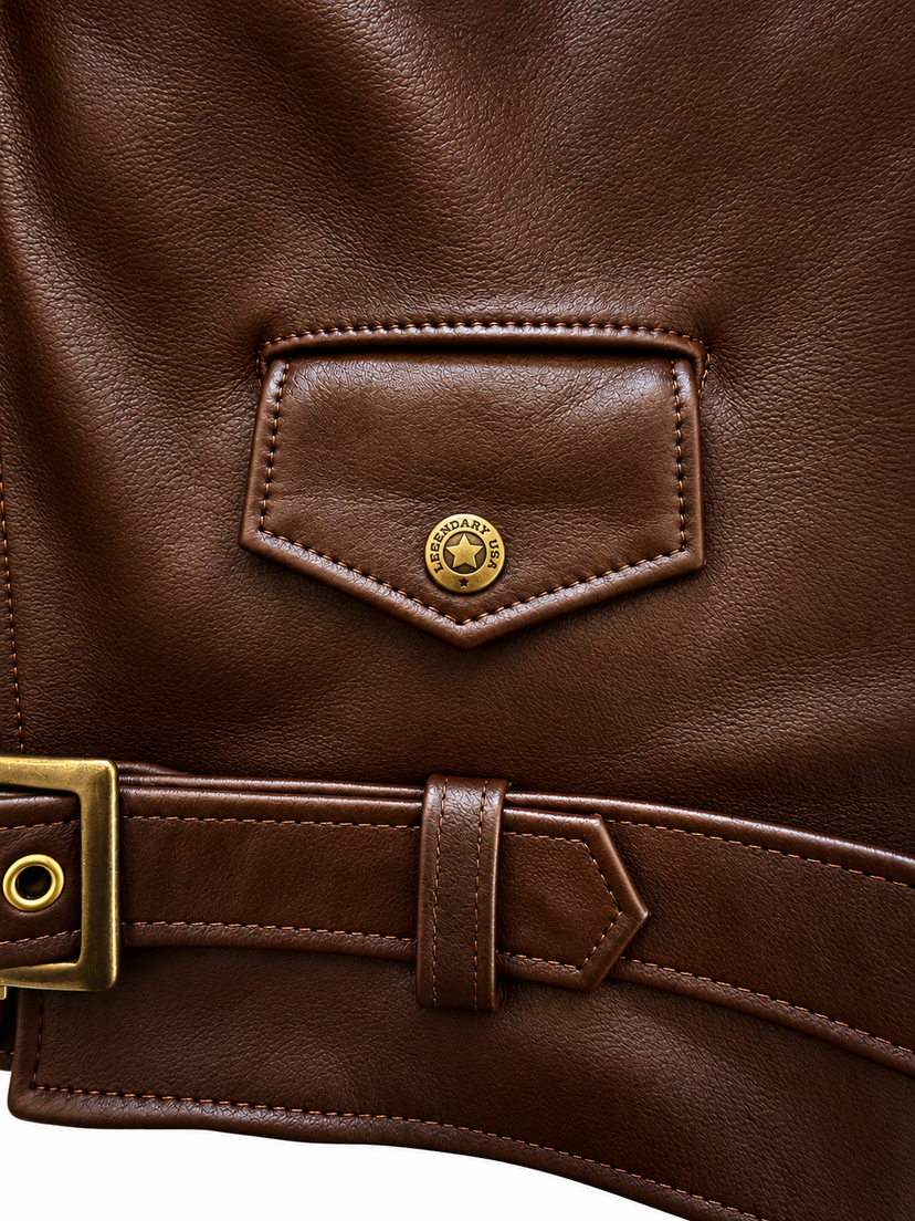 BECK® 999 Genuine Horsehide Leather Motorcycle Jacket - Chestnut Brown