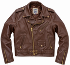BECK® 999 Genuine Horsehide Leather Motorcycle Jacket - Chestnut Brown
