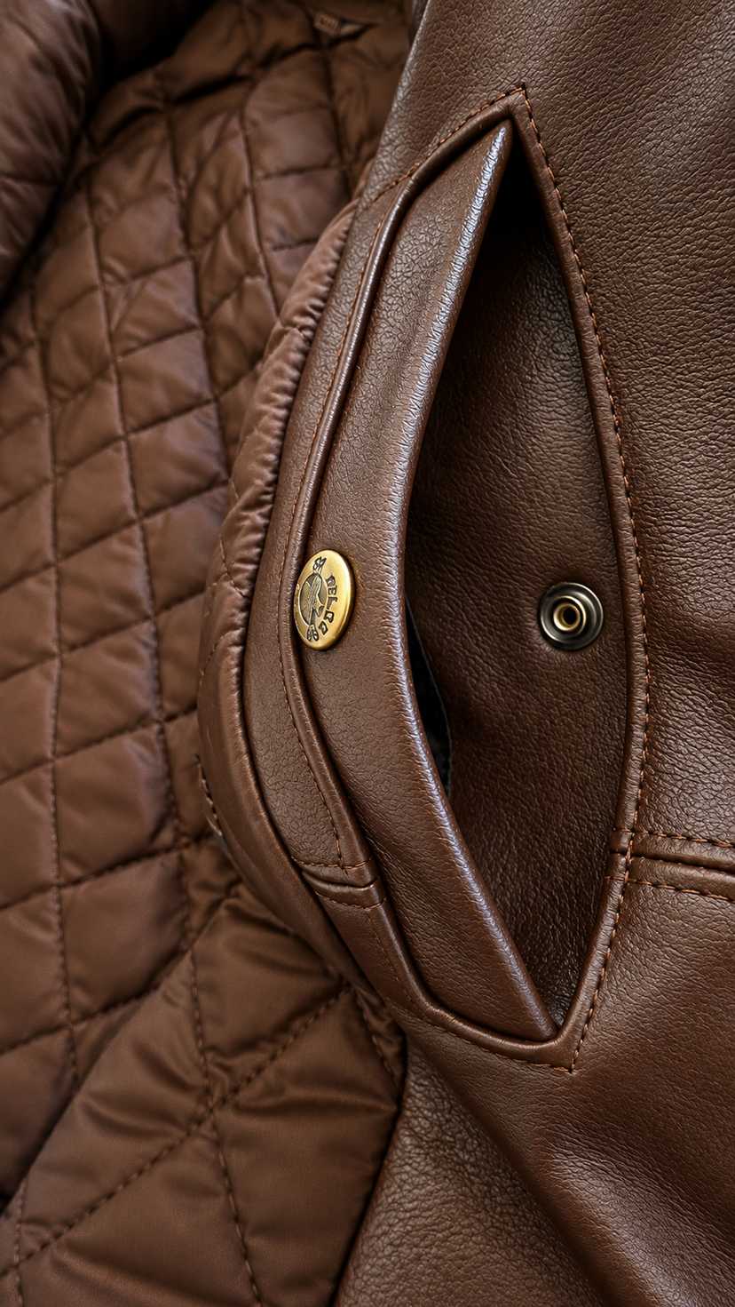 BECK® 999 Genuine Horsehide Leather Motorcycle Jacket - Chestnut Brown