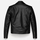 Additional product view of BECK horsehide leather motorcycle jacket, with closer view of trim and finish