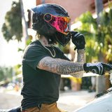 Daytona C6 Pro - Grey Carbon Fiber Modular Motorcycle Helmet