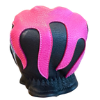 Spitfire Black/Neon Pink Gloves in black deerskin made in USA, a motorcycle glove — view 3 of 6