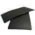 Blank black leather military name badge sized 2x4 inches, perfect for cu