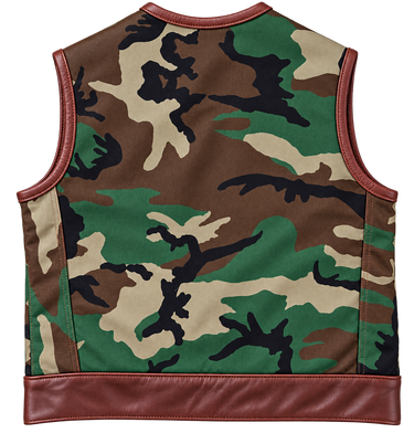 Size: 50  Camo Cordura & Leatrher Sample Vest Final Sale Ships Same Day