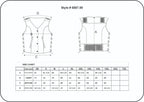 Detail view of Candy - Womens Premium Leather Vest, showing detailed construction features