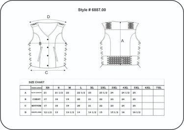 Detail view of Candy - Womens Premium Leather Vest, showing detailed construction features