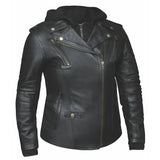 Main product view of Unik leather motorcycle jacket, displayed flat for product detail