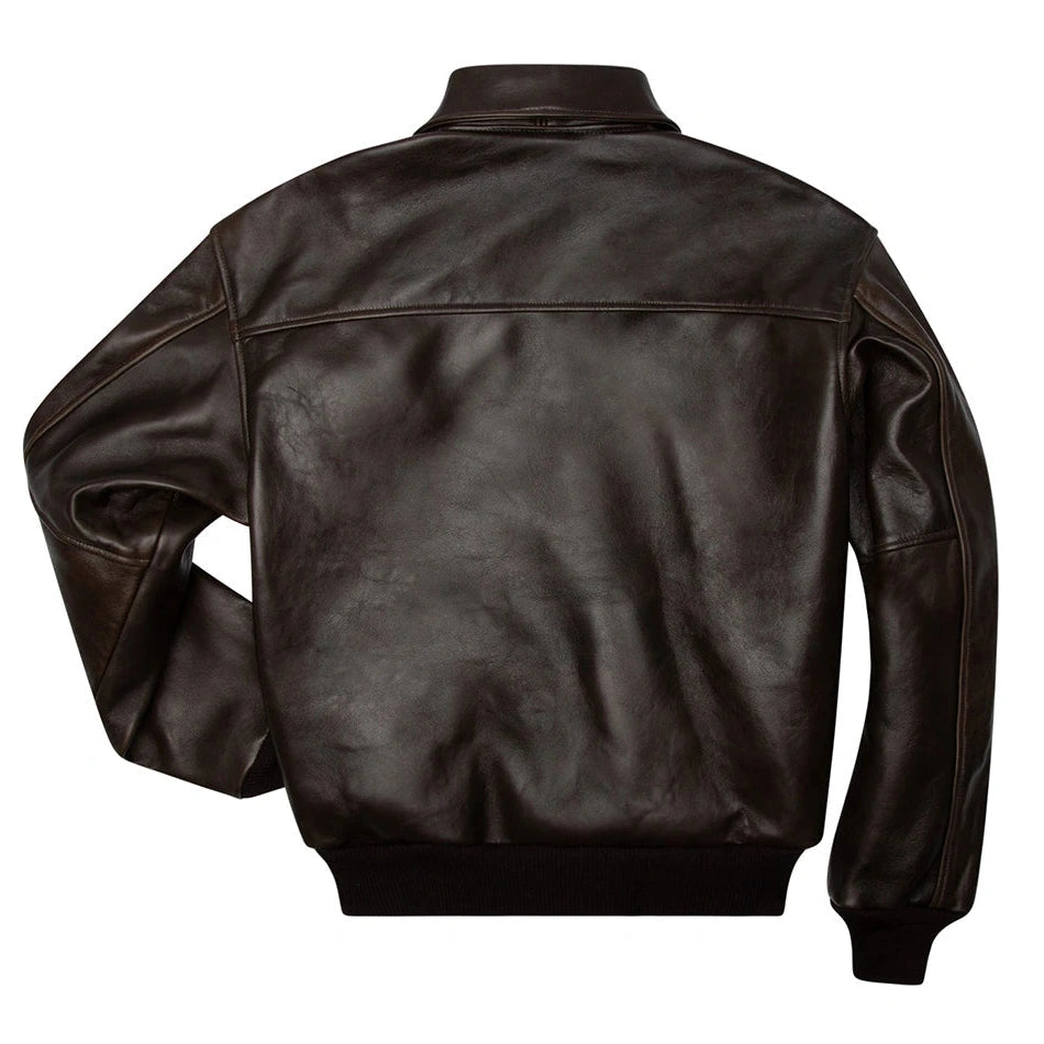 Cockpit USA Mens 100 Mission A-2 Lambskin Leather Flight Jacket