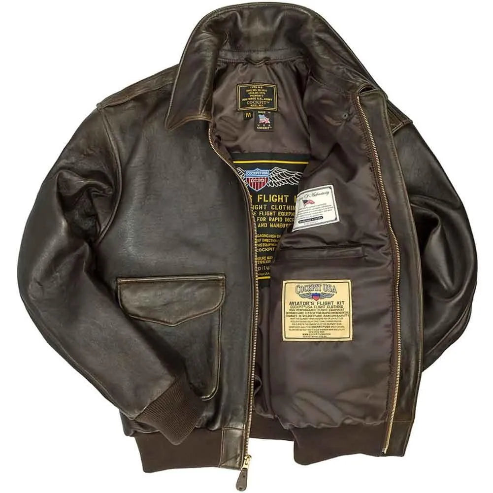 Men's A2 Lambskin Leather Jacket | Legendary USA Men's A2 Lambskin Leather Jacket | Legendary USA